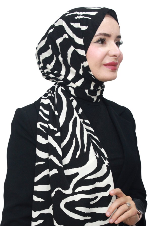Desenli Medine İpeği Şal 5006-1