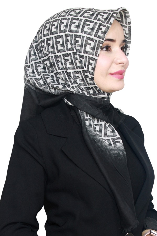 Pamuk Flamlı Eşarp 1006-5